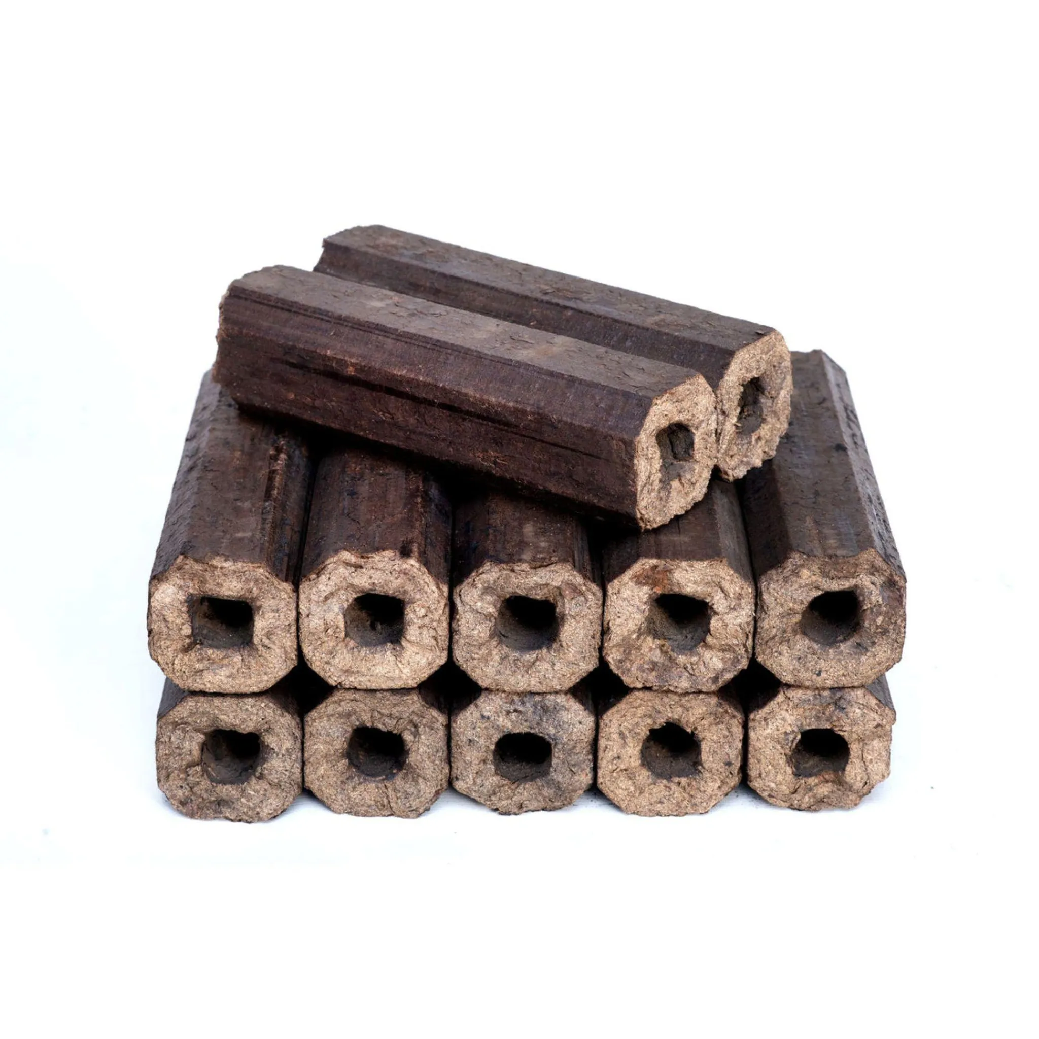 PiniKay 100 % Eichenholzbriketts – perforiert, achteckig, 960 kg Palette, 96 Packungen à 10 kg – Hoher Heizwert – Bild 6