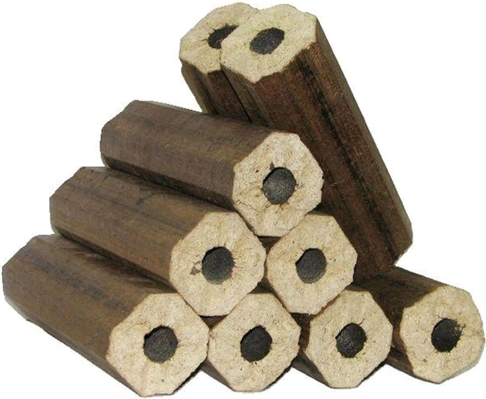 PiniKay 100 % Eichenholzbriketts – perforiert, achteckig, 960 kg Palette, 96 Packungen à 10 kg – Hoher Heizwert – Bild 5