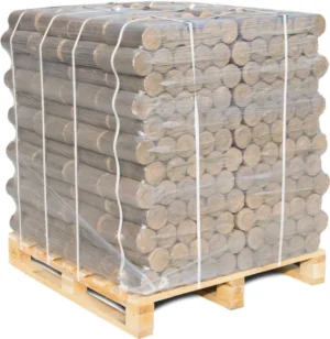 PREMIUM Hartholz Holzbriketts rund 96x10kg Briketts, 960kg Palette