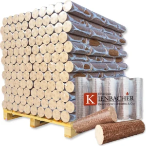 960 kg Nestro Hartholzbriketts (Buche und Eiche) | 96 Säcke à 10 kg Holzbriketts pro Palette | Kienbacher® Energy